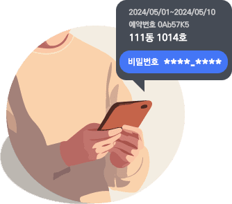 사용자에게 숙박 기간 내에만 유효한 스마트 코드 발급